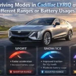 do the driving modes in cadillac lyriq offer different ranges or battery usages